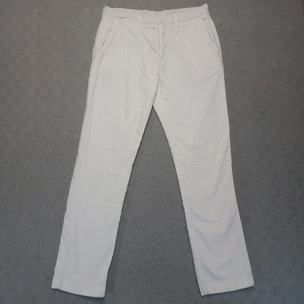 J. Crew 770 Jeans Mens 32x32 Straight Leg White Denim Cotton